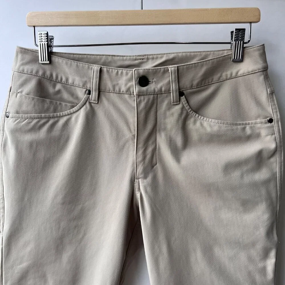 Lululemon ABC Slim-Fit Pant 27” – Warpstreme , Beige, Size 30 G113